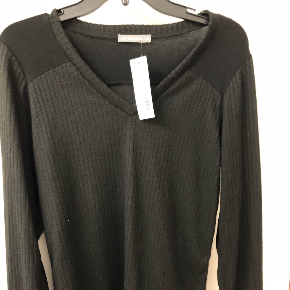 Soft black Loveappella sweater size M